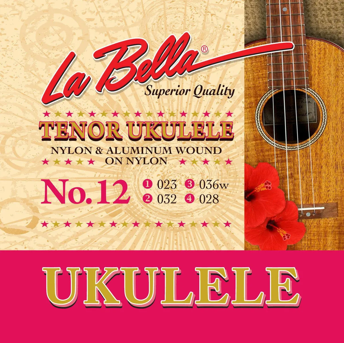 La Bella Tenor Ukulele Strings String Set Perfectly Balanced , No. 12
