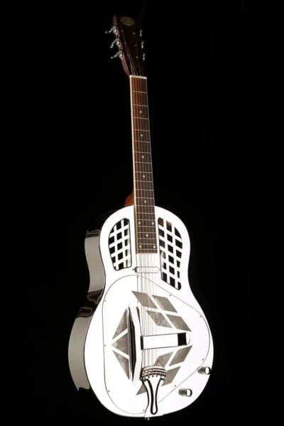 Bourbon Street Tri-Cone Resonator Guitar Bell Brass Body Polished Nickel c/w Case