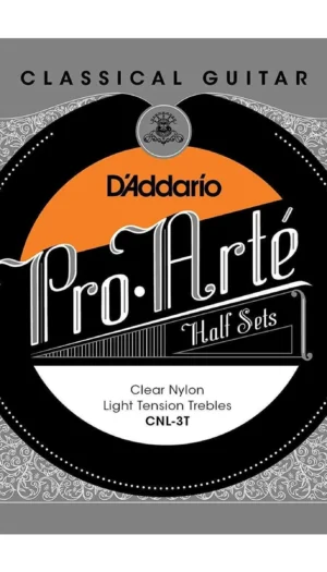 D'Addario CNL-3T Pro-Arte Clear Nylon Classical Guitar Half Set, Light Tension