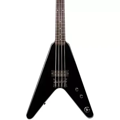 Dean Guitars Metalman Flying V Electric Bass Guitar - Black