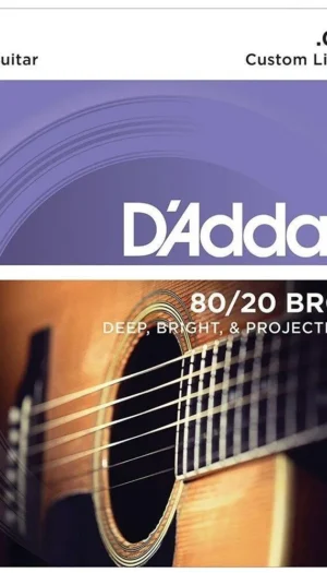 D'Addario EJ13 80/20 Bronze Custom Light  Gauge Acoustic Guitar Strings