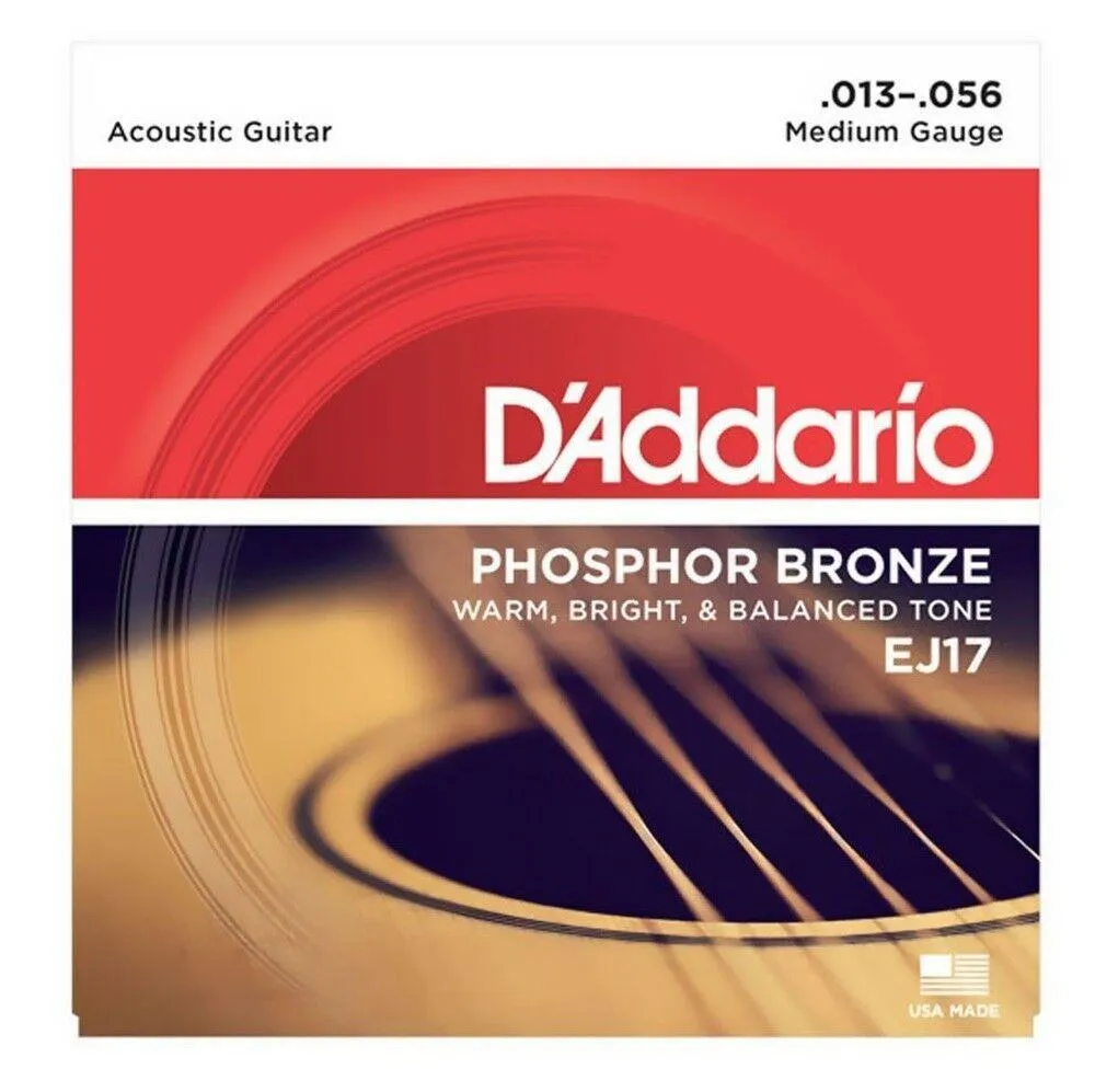 D'Addario EJ17 Phosphor Bronze Medium Acoustic Strings 13 - 56