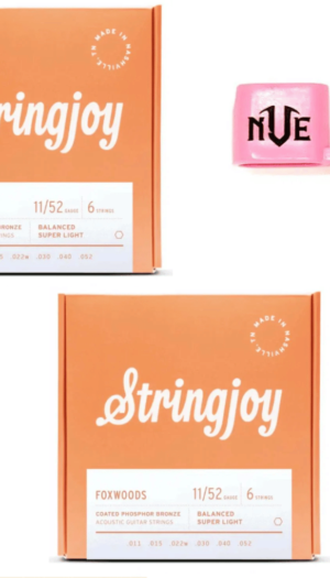 Stringjoy Foxwoods FW1152 Twin Pack — 2 Sets + Free Pink Peg Winder