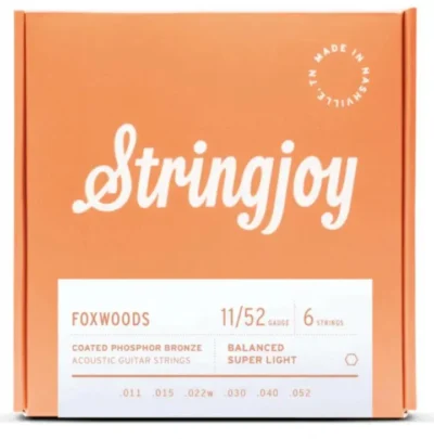 Stringjoy Foxwoods (11-52) Coated Phosphor Bronze Acoustic Guitar Strings