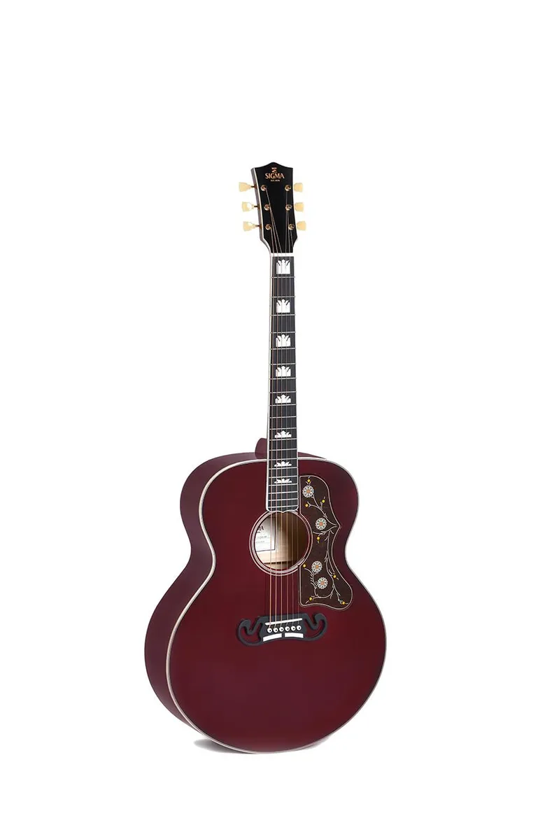 Sigma GJA-SG200 Maple Acoustic / Electric Guitar w/ Fishman Sonitone Wine Red