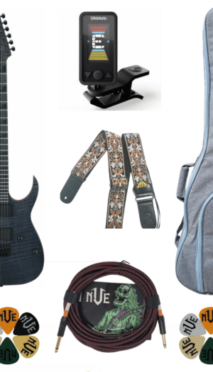 Ibanez GIO GRGR221PA Transparent Indigo Black Electric Guitar Value Pack