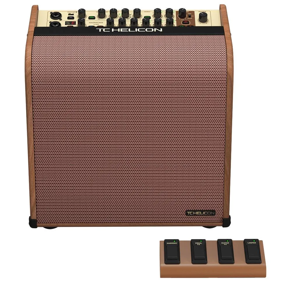 TC Helicon 100 Watt 2-Channel Harmony V100 Acoustic Amplifier With Effects
