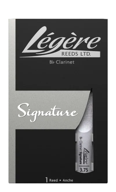 Legere Reeds Signature Series Bb Clarinet Reed Strength 3.75 , LGCR40375