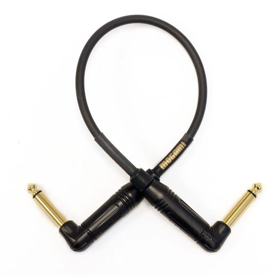 Mogami 18 INCH GOLD PEDAL CABLE RIGHT ANGLE-RIGHT ANGLE