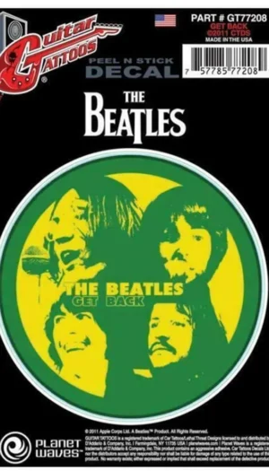 D'Addario Planet Waves Guitar Tattoo Decal Beatles Get Back GT77208