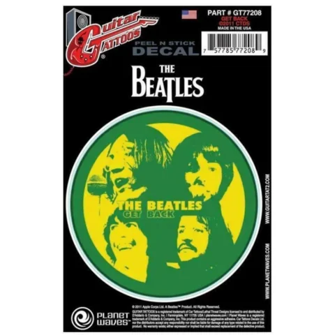 D'Addario Planet Waves Guitar Tattoo Decal Beatles Get Back GT77208