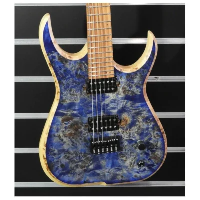Skervesen Raptor 6 Electric Guitar, Poplar Burl Top, Rosewood Santos Fretboard,