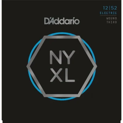 D'Addario NYXL1252 Wound 3rd Electric Guitar Strings 12 - 52 NYXL