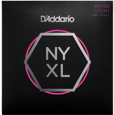 D'Addario NYXL45100 Nickel Wound Bass Guitar Strings, Regular Light, 45 - 100