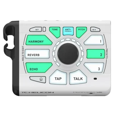 TC Helicon Ultimate Mic Stand-Mount Perform-VK White Vocal Processor