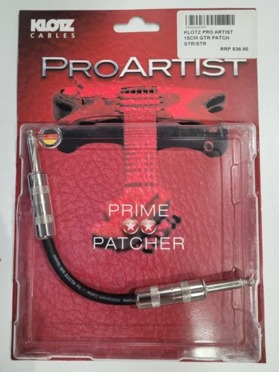 Klotz Pro Artist 15cm Patch Cable - Straight to Straight - Low Capacitance