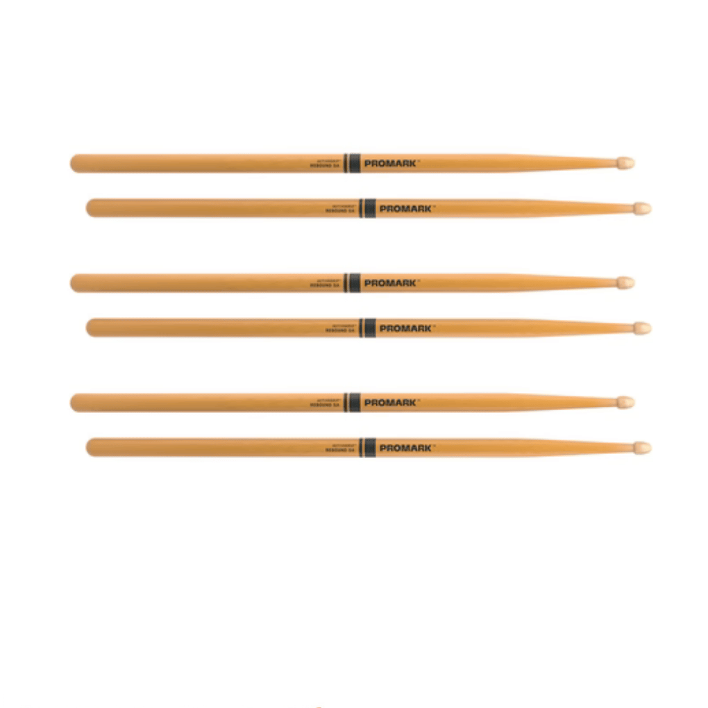 Promark Rebound 5A ActiveGrip Clear Drumsticks 1 Pair