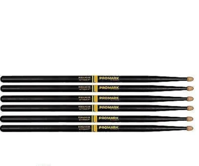 Promark Rebound 5B ActiveGrip Drumsticks - 3 Pairs