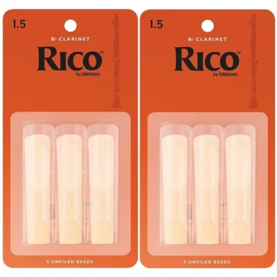 Rico Bb Clarinet 6 x Reeds, Strength 1.5  - Daddario RCA0315