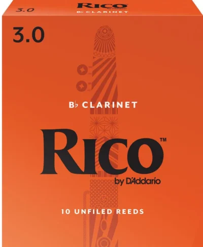 Rico by D'Addario Bb Clarinet Reeds, Strength 3, 10-pack