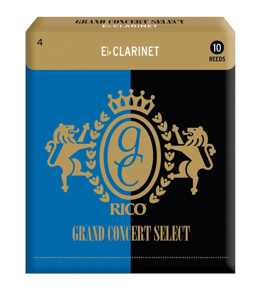 Rico Grand Concert Select Eb Clarinet Reeds, Strength 4.0, 10-pack