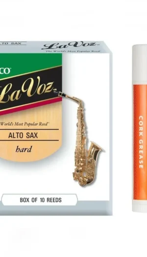 Rico La Voz Alto Sax Reeds, Hard, 10-pack  + Cork Grease