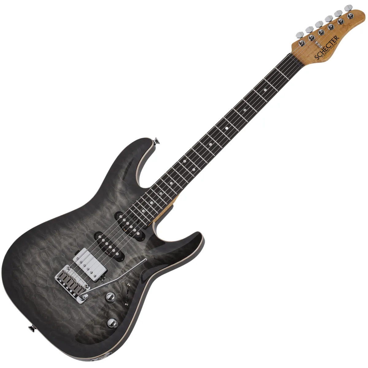 Schecter Fuji California Series Electric Guitar w/ Case - Charcoal Burst