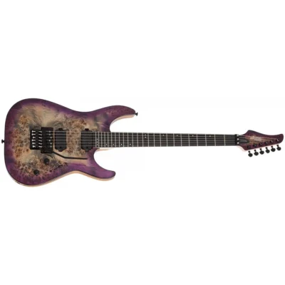 Schecter C-6 Pro  Electric Guitar in Aurora Burst Floyd Rose