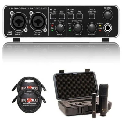 Behringer U-PHORIA UMC202HD - USB 2.0 Audio Interface with MXL 440/441 Recording