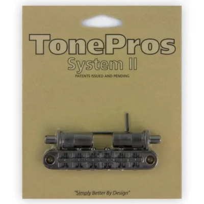 TonePros T3BT Tune-o-matic Bridge Metric Large Posts Black