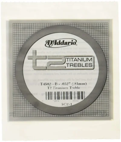 D'Addario T2 Titanium Treble Classical Guitar Single 2nd String Normal Tension,