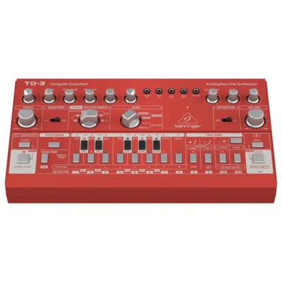 The Behringer TD3 BK Analog Bass Line Synthesizer With 16-Step Sequencer