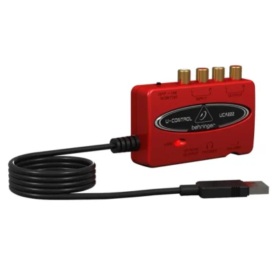 The Behringer Ultra-Low Latency U-Control 2 In/2 Out UCA222 USB Audio Interface
