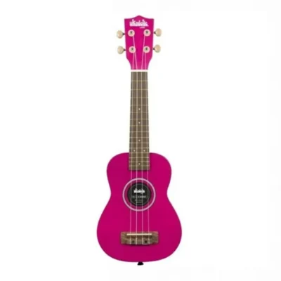 Kala Ukadelic Dragonfruit Soprano Ukulele with Drawstring Bag