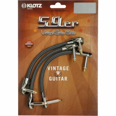 Klotz VINPAN 59 Vintage pancake pro patch cable 30cm 12 inch x 3 cables