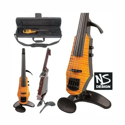 NS Design WAV-5 Electric 5-String Amber Burst 4/4 Violin with Custom Case