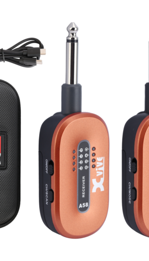 Xvive Audio U2 Digital Wireless Guitar System - Orange - 5.8GHZ
