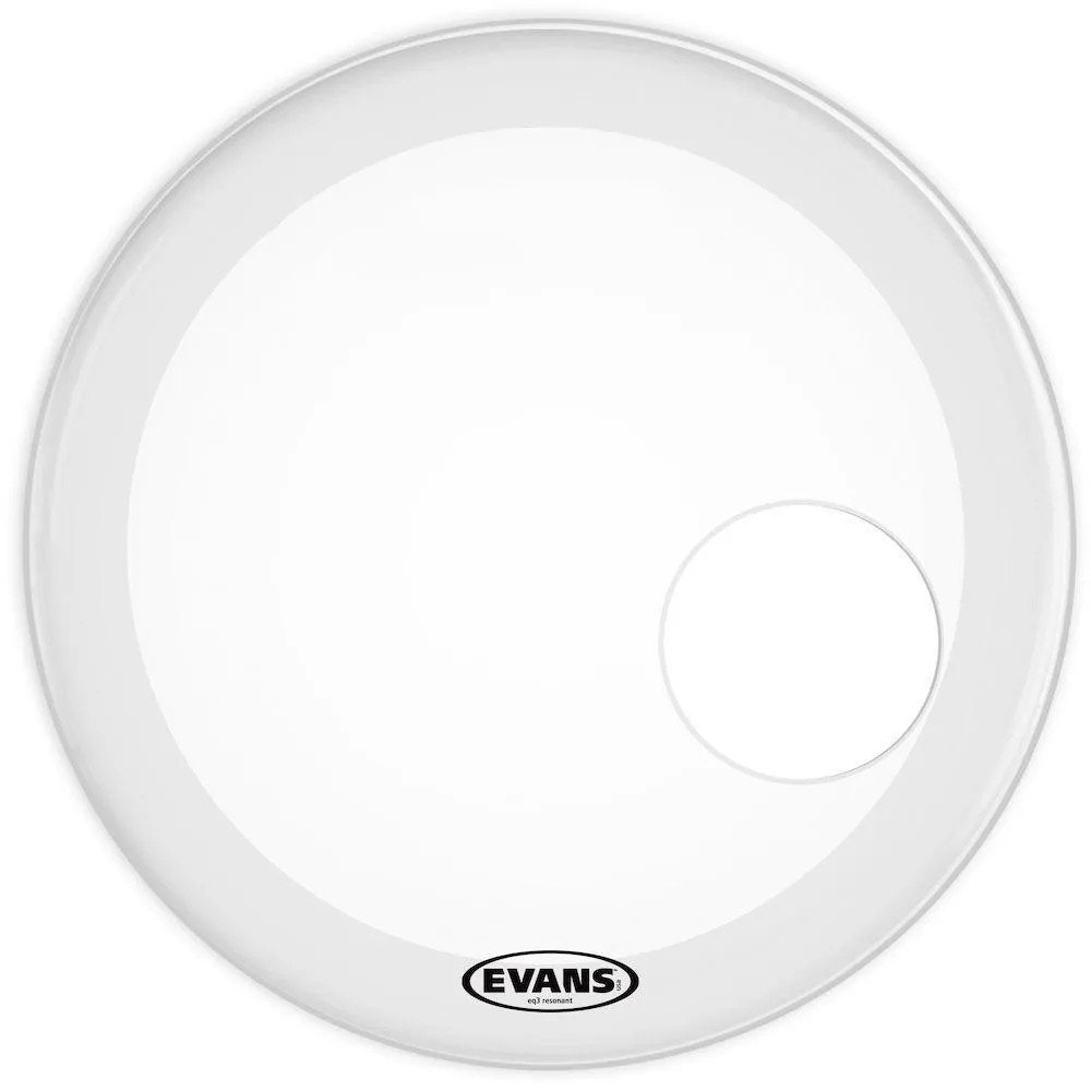 Evans EQ3 Resonant Smooth White Bass Drum Head, 18 Inch - Image 2