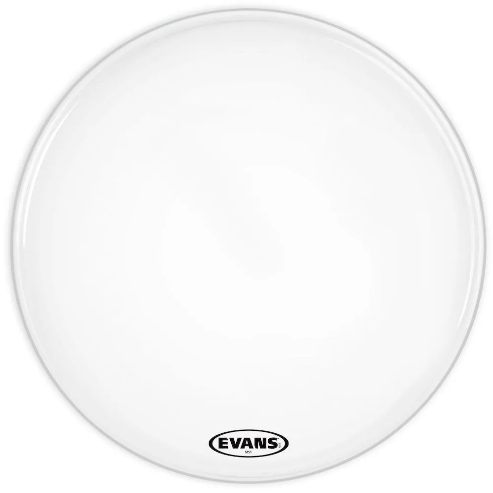 Evans MS1 White Marching Bass Drum Head, 20 Inch - Image 2