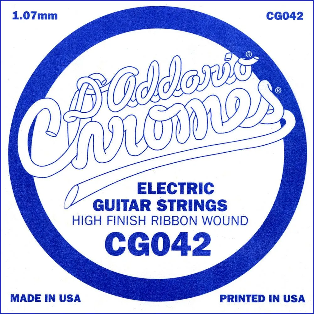 D'Addario CG042 Flat Wound Electric Guitar Single String, .042 - Image 2