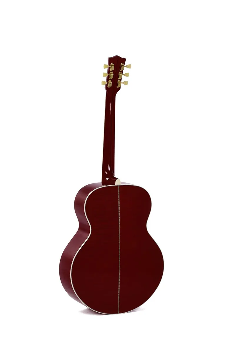 Sigma GJA-SG200 Maple Acoustic / Electric Guitar w/ Fishman Sonitone Wine Red - Image 2