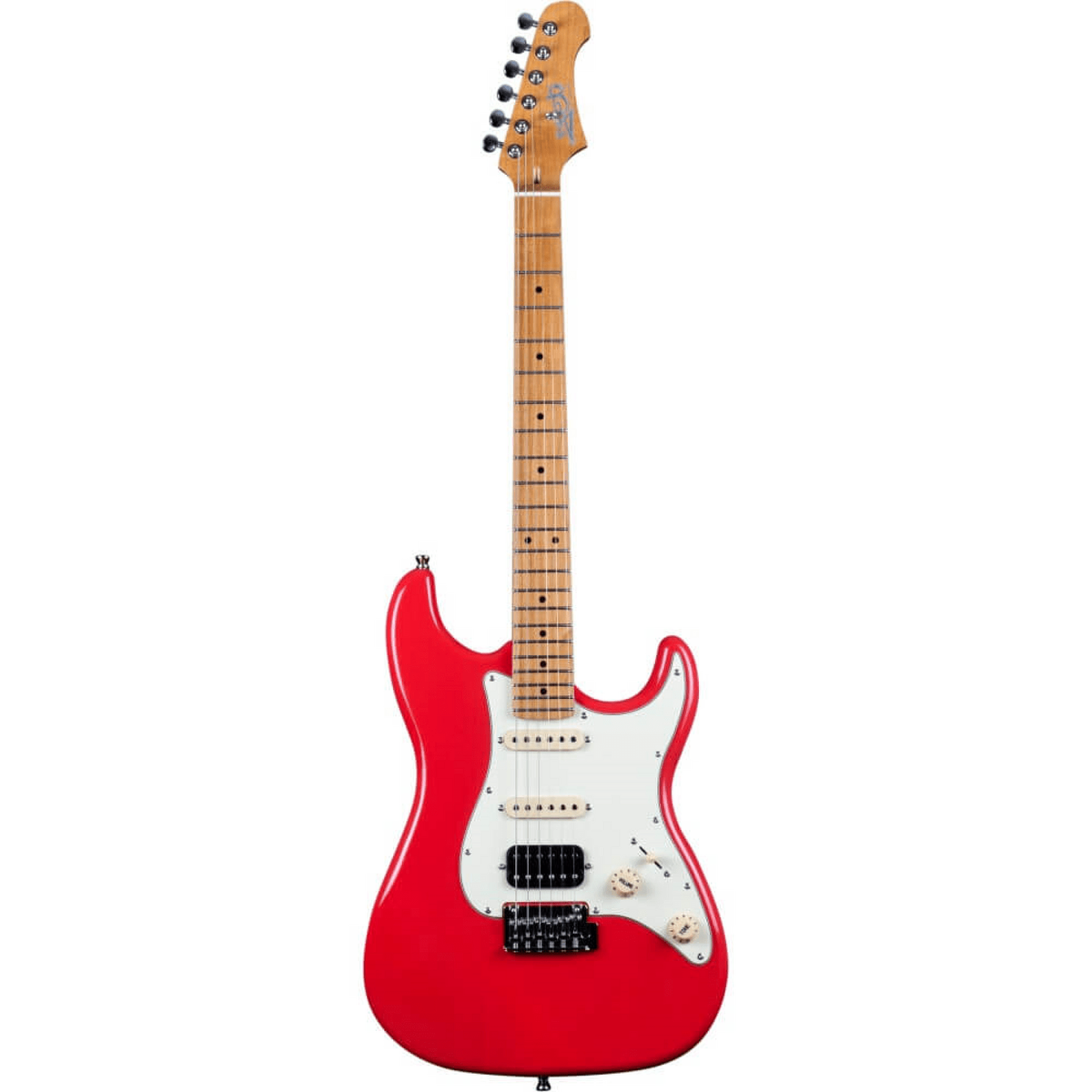 Jet JS-400-CRD HSS Electric Guitar - Coral Red - Roasted Maple Neck - Image 2