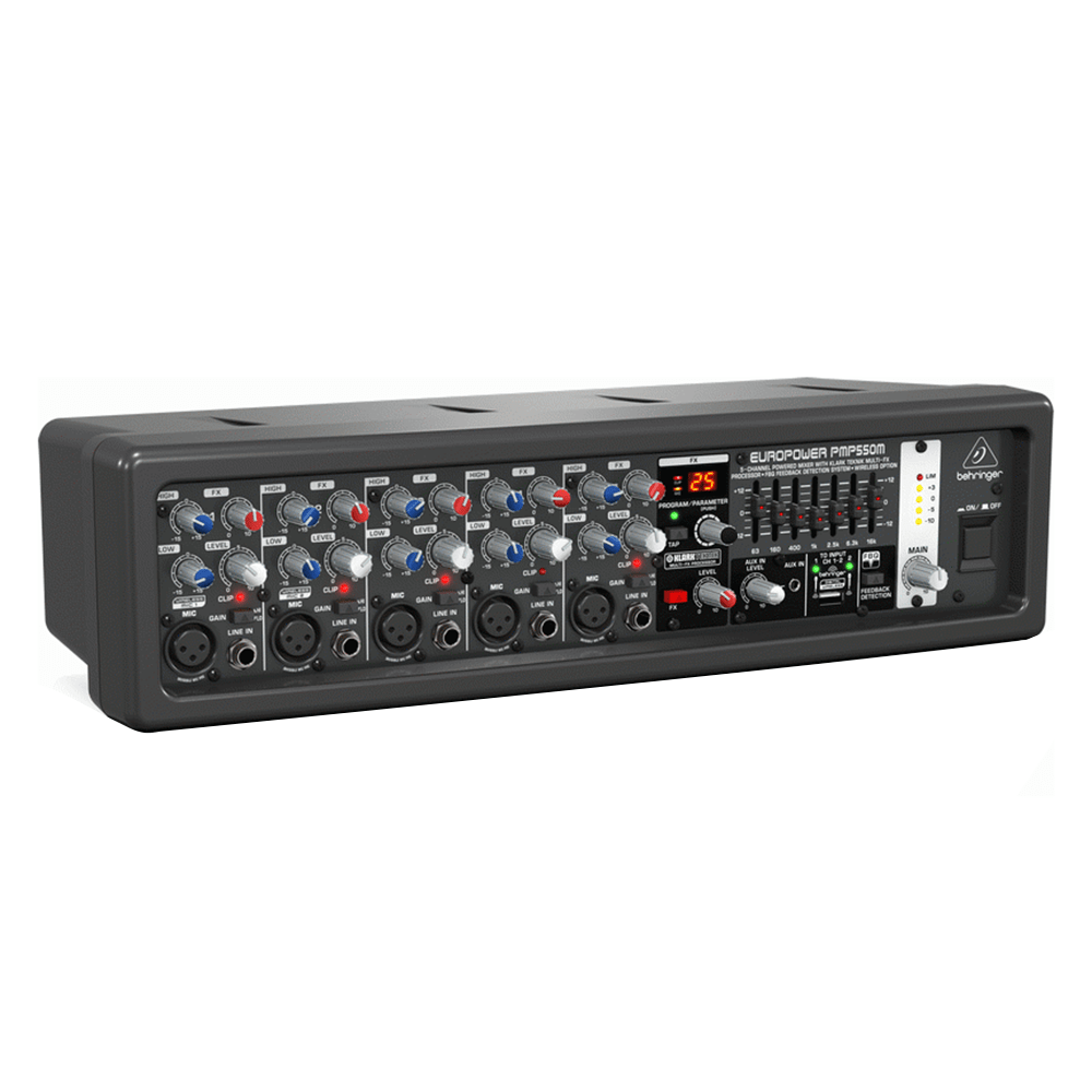 The Behringer Ultra-Compact 500-Watt 5-Channel Europower PMP550M Powered Mixer - Image 2