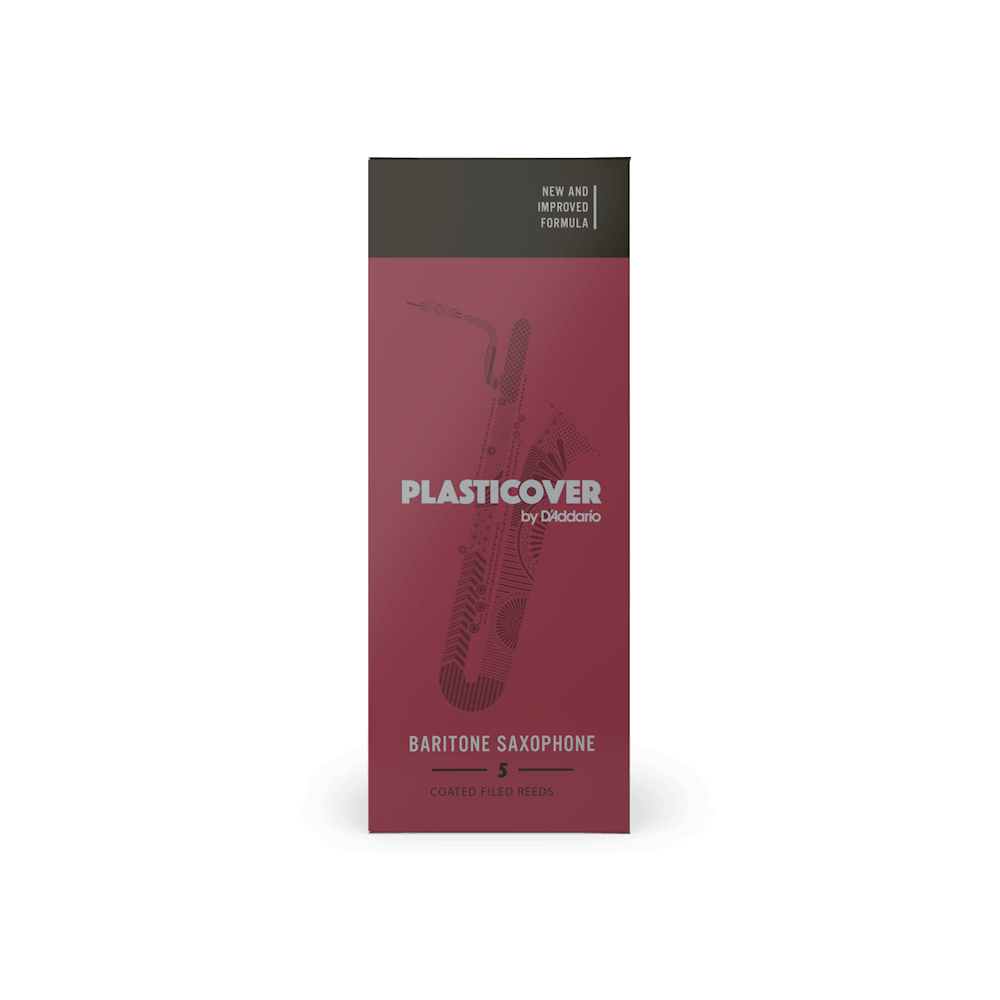 Plasticover by D'Addario Baritone Sax Reeds, Strength 2, 5-pack - Image 2