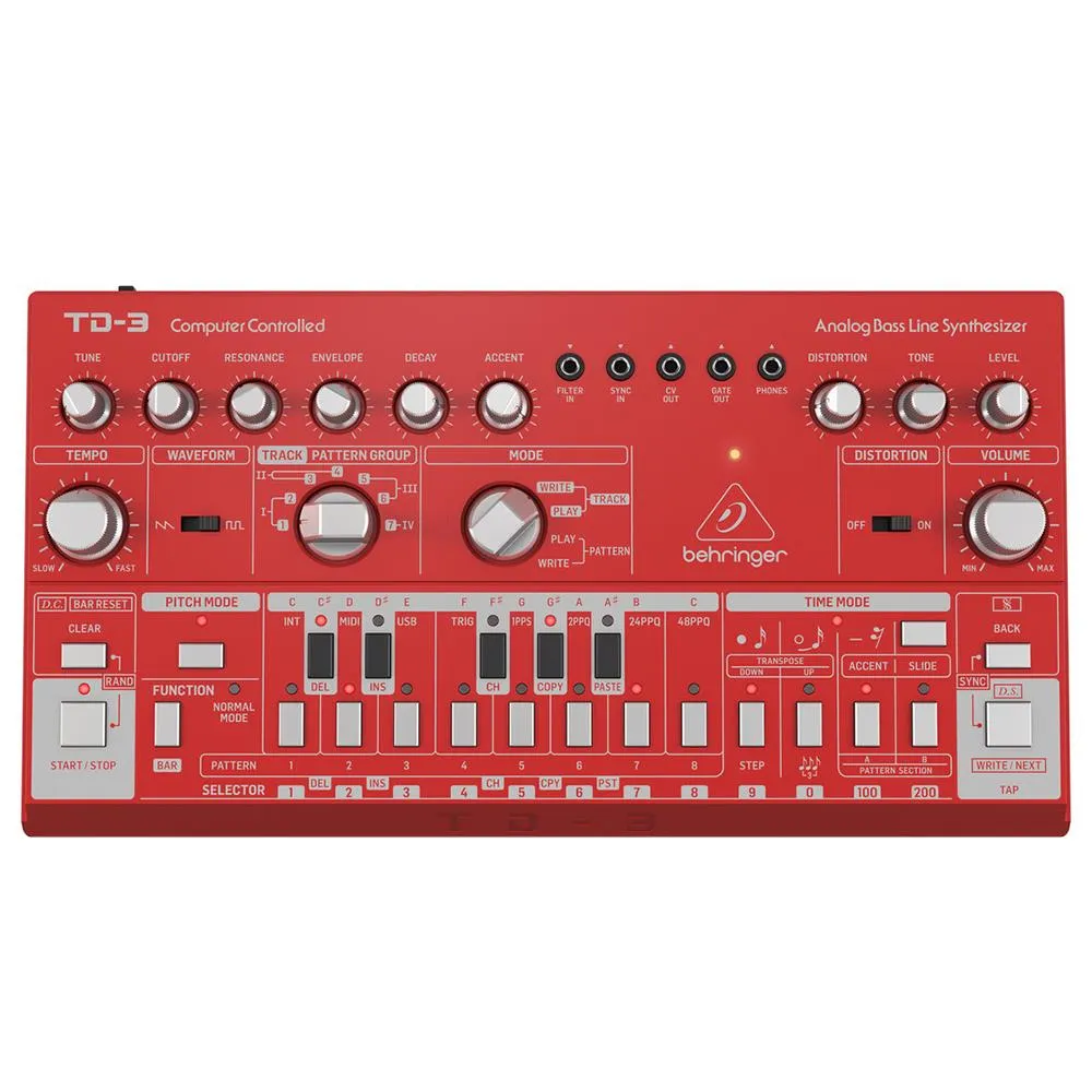 The Behringer TD3 BK Analog Bass Line Synthesizer With 16-Step Sequencer - Image 2