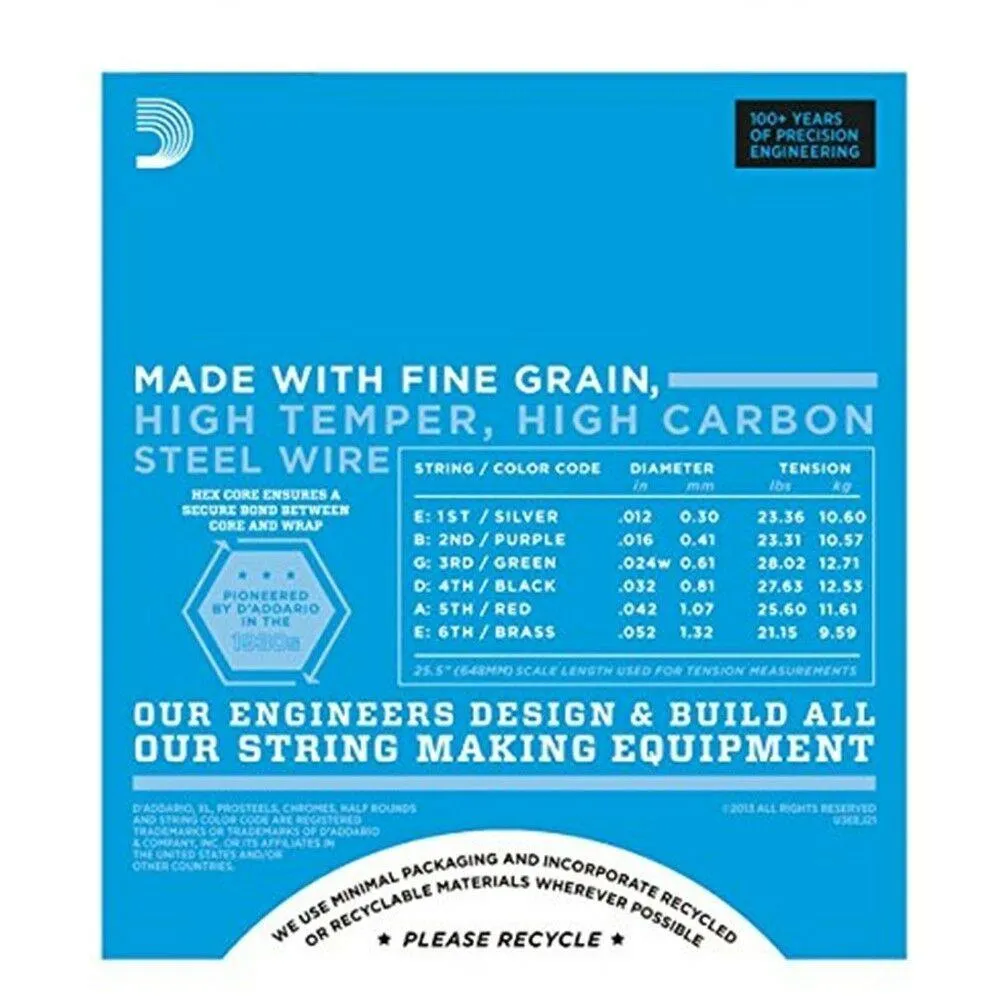 D'Addario EJ21 4 SETS Nickel Wound Electric Guitar Strings, Jazz Light, 12 - 52 - Image 3