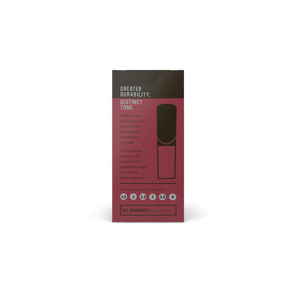 Plasticover by D'Addario Soprano Sax Reeds, Strength 2.5, 5-pack - Image 3