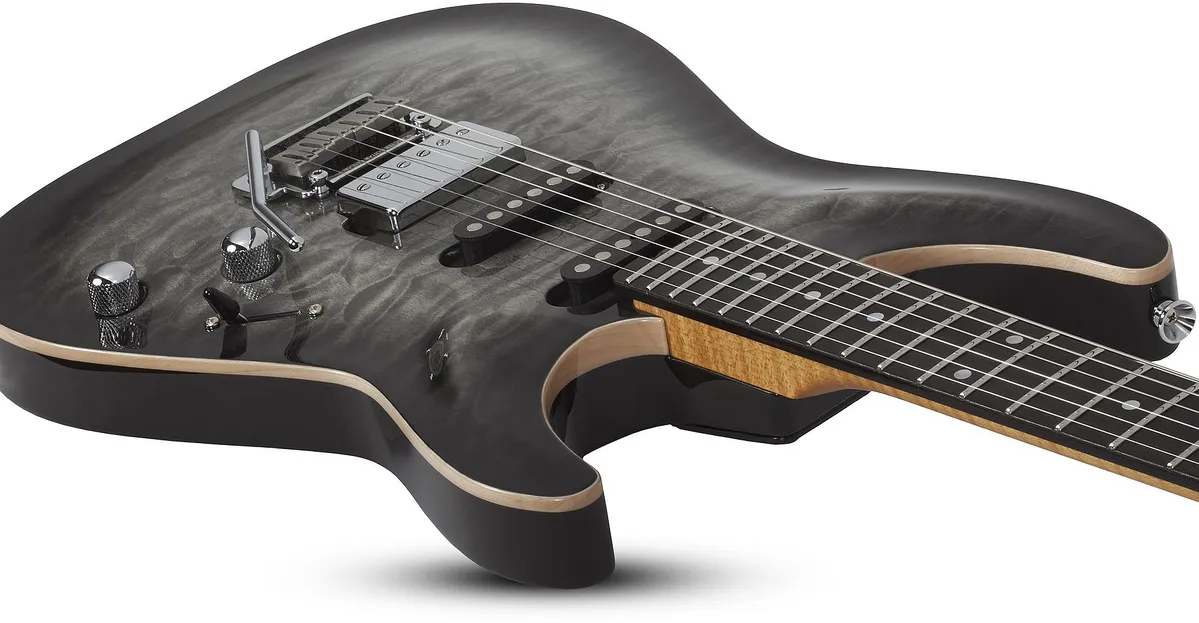 Schecter Fuji California Series Electric Guitar w/ Case - Charcoal Burst - Image 3
