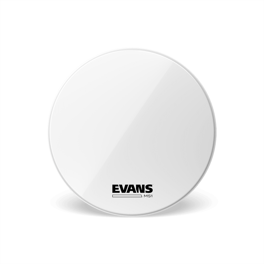 Evans MS1 White Marching Bass Drum Head, 20 Inch - Image 4