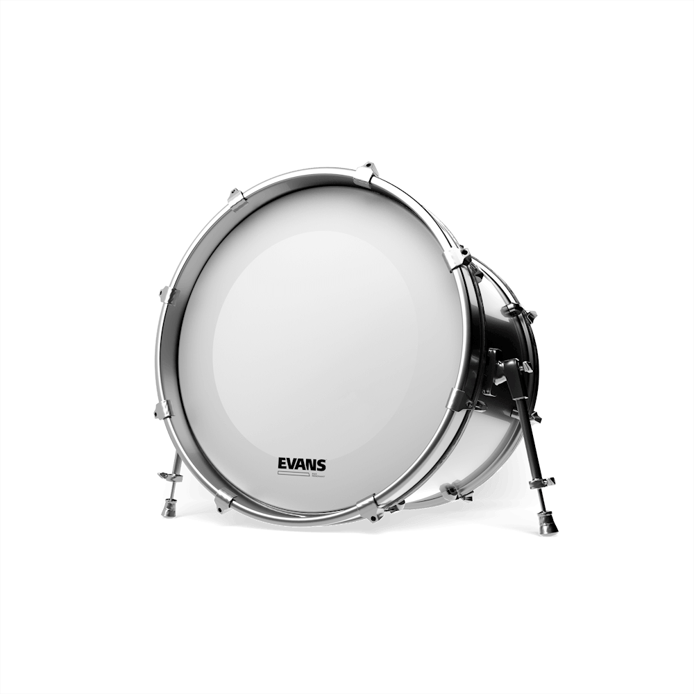 Evans EQ3 Resonant Coated White Bass Drum Head, No Port, 18 Inch - Image 5
